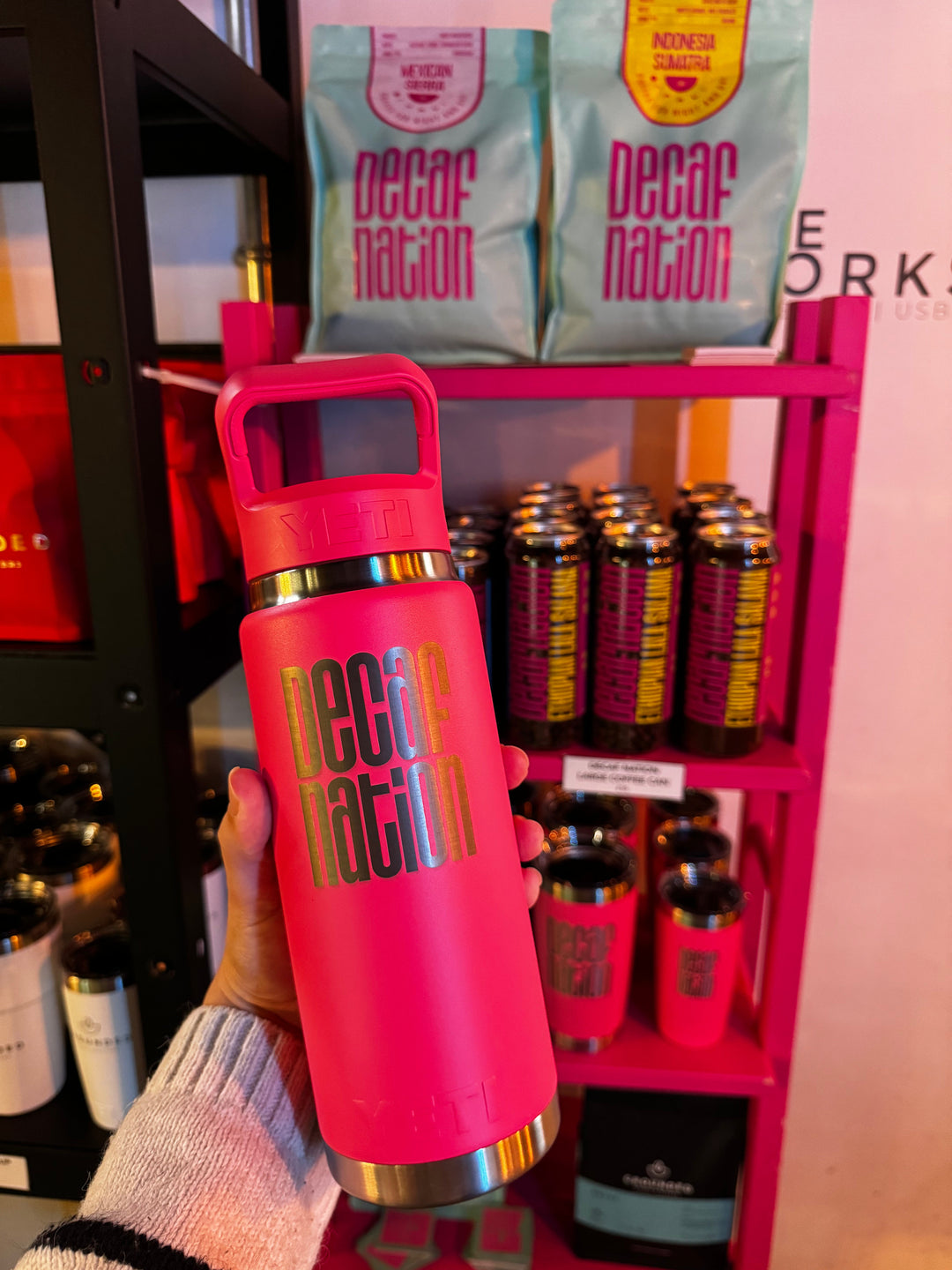 YETI X DECAF NATION RAMBLER BOTTLE